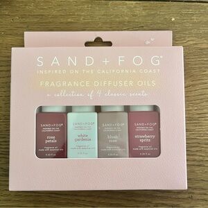 NEW Sand + Fog Fragrance Diffuser Oils 4 Pack Rose Gardenia Blush Strawberry Set